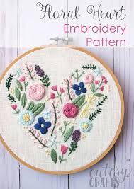 When a beginner i embroidered on flour sack towels or denim jeans. Heart Flower Embroidery Design Cutesy Crafts