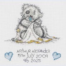 Project themes cross stitch patterns cross stitch kits stamped projects stitchable items cross stitch fabric floss & thread beads & charms cross stitch supplies chitchat message board. Kousen Handwerken Breigarens Birth Sampler Me To You Tatty Teddy Handwerk Cross Stitch Kits Baby Cross Stitch Patterns Birth Sampler Cross Stitch