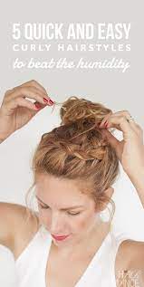 5 Quick And Easy Curly Hairstyles To Beat The Humidity Hair Romance Curly Hair Styles Easy Easy Hair Updos Curly Hair Styles
