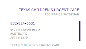 Find the urgent care center location near you. 1942726898 Npi Number Texas Children S Urgent Care Austin Tx Npi Registry Medical Coding Library Www Hipaaspace Com C 2021