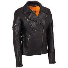 Milwaukee Leather Asymmetric Leather Biker Jacket W Stud Detail Motorc Jackets Biker Jacket Leather Jacket Black