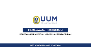 Peluang jawatan kosong datang dari majlis tanjung malim 2021, iklan pekerjaan sektor kerajaan. Permohonan Jawatan Kosong Universiti Utara Malaysia Uum Dibuka