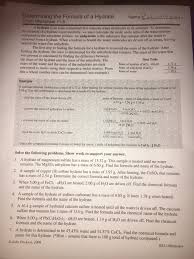 Present simple and present continuous past continuous worksheet 10 : Solved Determining The Formula Of A Hydrate Name Auta UÇl Chegg Com