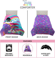 See more ideas about comforter sets, twin comforter sets, twin comforter. Trolls World Tour Franco Kids Bedding Super Soft Microfiber Reversible Comforter Twin Full Size 72 X 86 Bedding Linen Home Urbytus Com