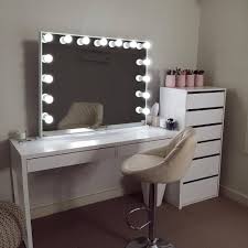 Wall mounted vanity desk mirror dressing makeup table w/2 drawers bedroom white. Hollywood Wall Mounted Makeup Vanity Bulb Mirror China Hollywood Lights Bathroom Mirror Made In China Com