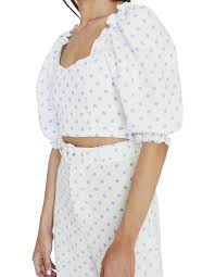Faithfull the brand | womens venissa floral dress new  size au 14 or us 10 . Faithfull The Brand Buy Faithfull The Brand Clothing Online David Jones Pietra Short Sleeve Crop Top