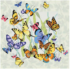 Alpha friendship bracelet pattern #41349 variation #53940 added by megan1029. Kooler Design Studio Butterfly Collage Cross Stitch Pattern 123stitch
