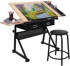 Amazon Com Drafting Table Home Kitchen In 2020 Drawing Table Drawing Desk Drawing Table Desk