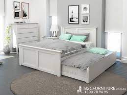 Rustic Whitewash Double Trundle Bed Modern Design Trundle Bed Modern Bedroom Furniture Bedroom Furniture Sets