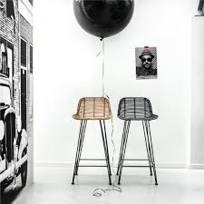 Tabouret De Bar Rotin Et Metal Decoration Interieure Decoration Scandinave Hk Living