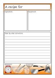 Instructions Writing Resources And Printables Ks1 Recipe Template For Word Cookbook Template Recipe Cards Template