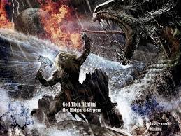 Jormungand Hideous Poison Spewing Midgard Serpent Was One Of Loki S Children Amon Amarth Norse Mythology Norse