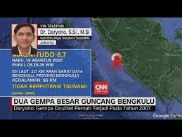 Gempa m 5,2 mengguncang bengkulu selatan, provinsi bengkulu. Dua Gempa Besar Guncang Bengkulu Youtube