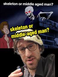 Don't be fooled, gang. Skeletons only have swords. Middle aged men in  costumes have iron. #skeletor #bones #informational #scoobydoo #bones  #greenscreen