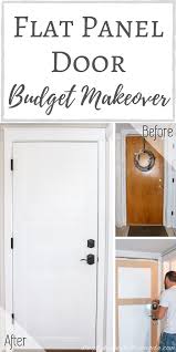 Flat Panel Door Budget Makeover Simply Beautiful By Angela Door Makeover Diy Updating House Diy Door