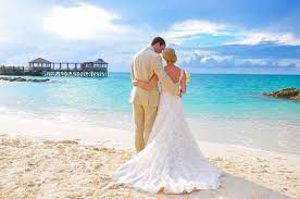 Gorgeous Real Weddingmoon At Sandals Royal Bahamian In Nassau Bahamas Weddings In The Bahamas Sandals Resort Wedding Bahamas Wedding Beach Wedding Purple