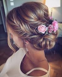 Weaving Hairstyles With Flowers Will Look More Perfect And More Individual Bridal Hair Updo Elegant Wedding Hair Hair Styles