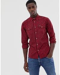 Come si porta quest'anno la camicia a quadri? Camicia A Maniche Lunghe A Quadri Rossa E Nera Di Wrangler 30 Asos Lookastic