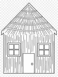 Use your mouse to color online the picture «the three little pigs», or print out a black & white coloring sheet and color it with your crayons & paints! Houses Clipart Group Image Black And White Download Three Little Pigs Straw House Coloring Pages Png Download 1124949 Pikpng