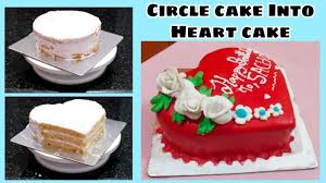Gather the dough together and form it into a circle on the prepared baking sheet, then cut into 8 wedges. How To Convert Circle Cake Into Heart Shape Cake Youtube