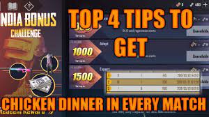 Pubg Mobile Top 4 Tips Tricks To Win India Bonus Challenge Youtube