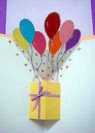Make a few simple cuts into a piece of decorative paper to create a tab. Lin Handmade Greetings Card Pop Up Gift Box And Balloons Birthday Card Pop Up Greeting Cards Handmade Diy Pop Up Cards