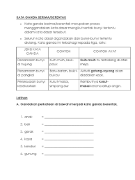 Kata ganda tahun 3 ayat syarahan berentak (maksud) laman bahasa melayu Contoh Kata Ganda Berentak Materi Pelajaran 4