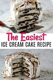 Place in the freezer for 4 hours or overnight. Easy Ice Cream Cake Recipe Ice Cream Sandwich Cake