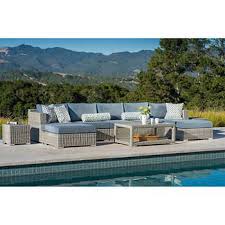 Niko 10 Piece Modular Seating Set In Slate By Sirio Outdoor Remodel Patio Decor Patio Furniture