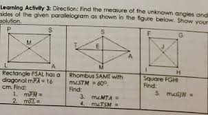We know that each interior angle in a square has a measure of 90°. How To Find Unknown Angles Of A Rhombus