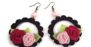 Start off by crocheting the little motifs that will make up the center of the earrings. Handcraftku Custom Order Crochet Earrings
