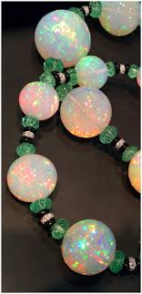More Jewels From The Original Miami Beach Antique Show Emerald Bead Opal Jewelry Jewels