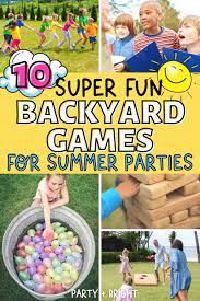 Looking for the best outdoor birthday party themes for adults? 10 Best Backyard Games For Summer Parties For Kids Adults Party Bright