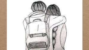 Valentine S Day Romantic Couple Drawing Step By Step Pencil Sketch Step By Step Drawing Couple Drawings Romantic Couples