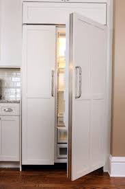 I Have Never Seen A Fridge Like This Done In White Very Clean And Crisp Love Kitchen Styling White Paneling Refrigerator Panels