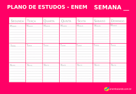 Calendário De Estudos 2018 Para Imprimir Modelo De Cronograma De Estudo Semanal Download Enembulando Cronogramas De Estudo Planos De Estudo Enem Cronograma De Atividades