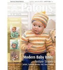 Patons Baby Knitting Pattern 3930 Easy Skill Level Baby Jacket Mitts Aviator Hat Beanie Baby Knits Baby Knitting Baby Knitting Patterns Knitting Patterns