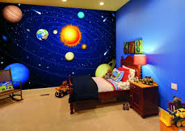 To create more inspiration for the kids within the shared room, you can use wood wall and wallpapers to make them more stylish and interesting. 50 Space Themed Bedroom Ideas For Kids And Adults