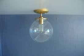 Large Glass Globe Flush Mount Light In 2020 Flush Mount Lighting Glass Globe Globe Light Fixture