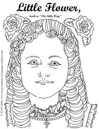 Little Flower Saint Therese Of Lisieux Coloring Page Coloring Pages Catholic Coloring Saint Coloring