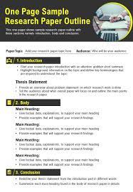 One Page Sample Research Paper Outline Presentation Report Infographic Ppt Pdf Document Presentation Graphics Presentation Powerpoint Example Slide Templates