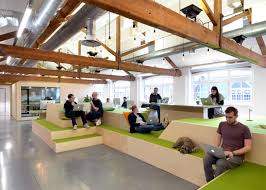 Airbnb S New Offices In London S Clerkenwell Illustrate A Move Towards Domestication Of The Workplace Innovative Office Office Space Design Airbnb Design