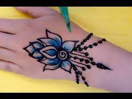 Gambar henna yang mudah, gambar henna terbaru 2019, gambar henna pengantin, gambar henna cantik, gambar henna info 7 gambar henna kartun yang keren dan lucu ini sangat membantu sekali. á´´á´° Easy Diy Simple Beautiful Mehndi Henna Blue Colour Design Tutorial Jasa Hena Indo Youtube