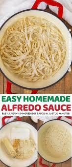 Homemade Alfredo Sauce With Cream Cheese Is The Creamiest Easiest Quick Fettuccini Homemade Alfredo Alfredo Sauce Recipe Homemade Easy Homemade Alfredo Sauce