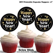 Happy New Year Cupcake Toppers Printable Cupcake Toppers New Etsy In 2020 Cupcake Toppers Printable New Year S Cupcakes Cupcake Toppers