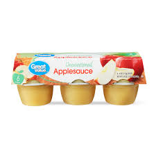 Store in the fridge and serve by itself, over pork chops, over ice cream, over pancakes.or any place where applesauce is needed! Great Value Applesauce Cups Unsweetened 3 2 Oz 6 Count 3 Pack Walmart Com Walmart Com
