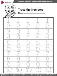 Thousands of free printable coloring pages for kids! Free Printable Worksheets For Kids Dotted Numbers To Trace 1 10 Worksheets