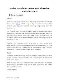 Doc Isu Isu Moral Dan Cabaran Penghayatan Nilai Nilai Murni Sahrinor Hapsah Academia Edu