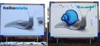Media in category billboards in düsseldorf. Humanifree Dusseldorf Billboard Snail Germany Graffiti Street Art