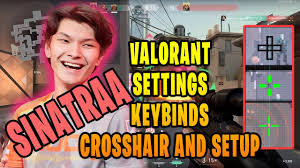 Crosshairs used by professional gamers: Sinatraa Valorant Settings Sensitivity Keybinds Crosshair And Setup Updated Dec 2020 Youtube